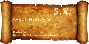 Stekl Miklós névjegykártya
