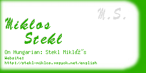 miklos stekl business card